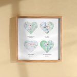 Négyzet alakú fotó fa képkerettel